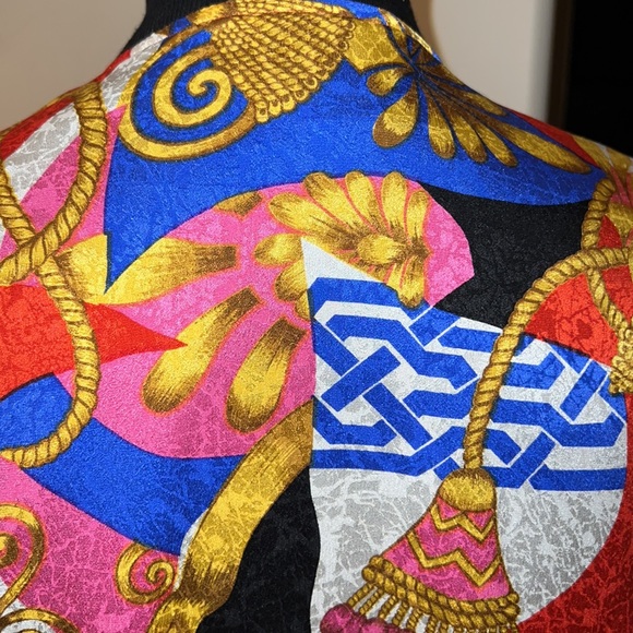 Spenserjeremy 100% Silk Vintage 80s 90s Vivid Colors Large Bomber Jacket… - Picture 7 of 16